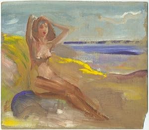 Seated Girl On Beach