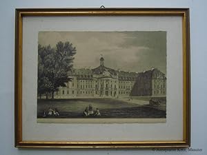 "Schloß" (Universität) - Stahlstich von J. F. Lange. Wiederabdruck von der originalen Stahlstichp...