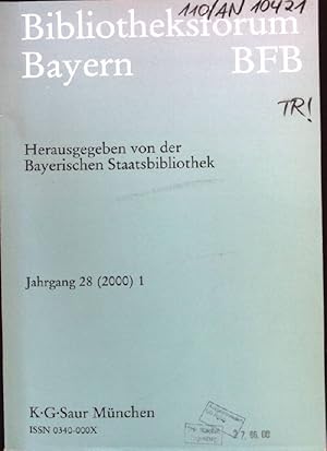 Bild des Verkufers fr Ein Kaiser und sein Werk - Nachhall ins Jahr 2000 Bibliotheksforum Bayern BFB, Jahgang 28,1 zum Verkauf von books4less (Versandantiquariat Petra Gros GmbH & Co. KG)