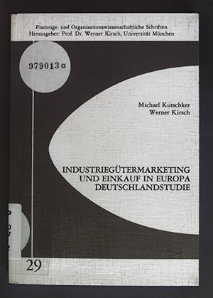 Immagine del venditore per Industriegtermarketing und Einkauf in Europa : Deutschlandstudie ; IMP, Verff. aus d. Forschungsprojekt: Internat. marketing and purchasing. Planungs- und organisationswissenschaftliche Schriften ; 29 venduto da books4less (Versandantiquariat Petra Gros GmbH & Co. KG)