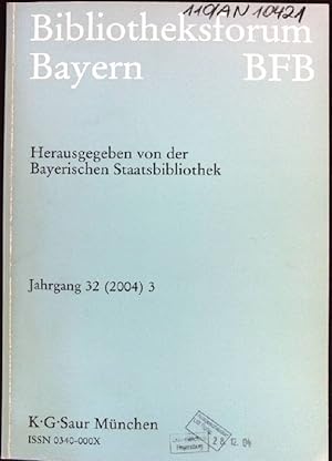 Bild des Verkufers fr Die neue Teilbibliothek Theologie - Philosophie an der Universittsbibliothek Mnchen Bibliotheksforum Bayern BFB, Jahgang 32,3 zum Verkauf von books4less (Versandantiquariat Petra Gros GmbH & Co. KG)