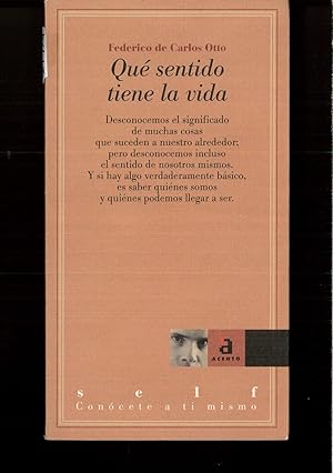 Seller image for Que sentido tiene la vida for sale by Papel y Letras