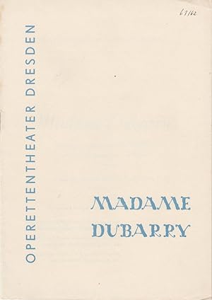 Bild des Verkufers fr Programmheft Carl Millcker: MADAME DUBARRY Premiere 26. Februar 1962 Spielzeit 1961 / 62 Heft 3 zum Verkauf von Programmhefte24 Schauspiel und Musiktheater der letzten 150 Jahre