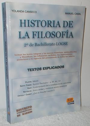 Imagen del vendedor de Historia de la Filosofa 2 de Bachillerato LOGSE a la venta por Los libros del Abuelo