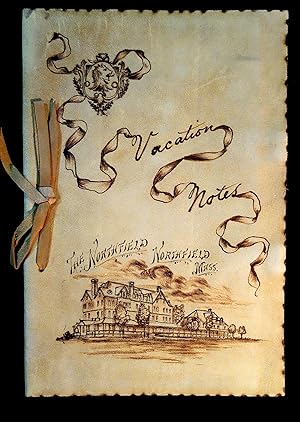 Vacation Notes - Pyrography Decorated Suede Cover Depicting the exterior of "The Northfield", Nor...