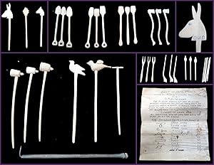 Handmade Game of Jack Straws with Instructions