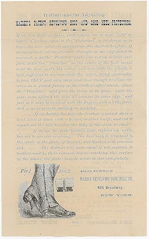 Seller image for Leaflet - Massey's Patent Revolving Boot & Shoe Heal Protectors for sale by Eclectibles, ABAA