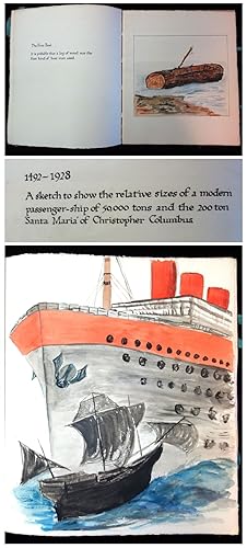 A Manuscript, Watercolor, Pen and ink Work - A Book of Ships