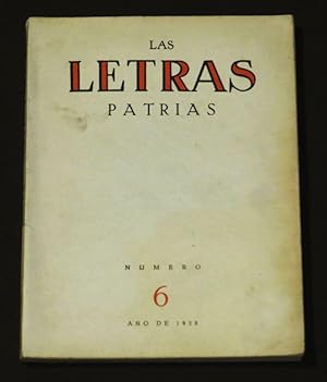 Seller image for Las Letras Patrias Revista Trimestral Del Departamento De Literatura No. 6 for sale by Librera Urbe