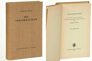 Bild des Verkufers fr Die Vorsokratiker. Die Fragmente und Quellenberichte. bersetzt und mit einer Einleitung versehen. 2., unvernd. Aufl. zum Verkauf von Antiquariat Lehmann-Dronke