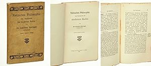 Bild des Verkufers fr Nietzsches Philosophie vom Standpunkte des modernen Rechts. Zweite ergnzte Auflage. zum Verkauf von Antiquariat Lehmann-Dronke