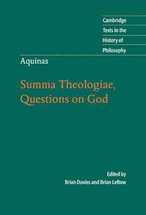 Bild des Verkufers fr Summa Theologiae, Questions on God zum Verkauf von GreatBookPrices