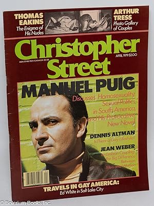 Immagine del venditore per Christopher Street: vol. 3, #9, April 1979; Manuel Puig venduto da Bolerium Books Inc.