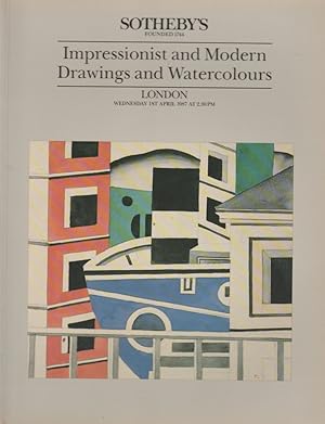 Impressionist and Modern Drawings and Watercolours, London Wednesday, 1st April 1987