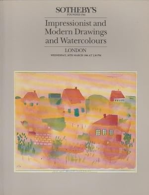 Impressionist and Modern Drawings and Watercolours, London Wednesday, 26th March 1986