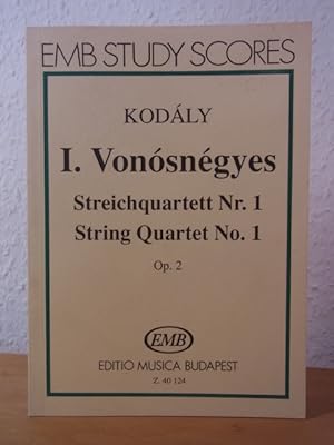 Bild des Verkufers fr Kodly. I. Vonsngyes - Streichquartett Nr. 1 - String Quartet No. 1. Opus 2. EMB Study Scores Z. 40 124 zum Verkauf von Antiquariat Weber
