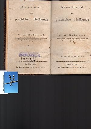 Imagen del vendedor de Neues Journal der practischen Heilkunde. Band 14. Einundzwanzigster Band (von 'Neues Journal der practischen Arzneykunde und Wundarzneykunst). In 4 Stcken. a la venta por Antiquariat Schrter -Uta-Janine Strmer