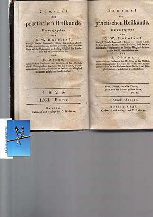 Imagen del vendedor de Neues Journal der practischen Heilkunde. Band LXII. Zweiundsechzigster Band. In 6 Stcken. [Januar-Junius]. a la venta por Antiquariat Schrter -Uta-Janine Strmer