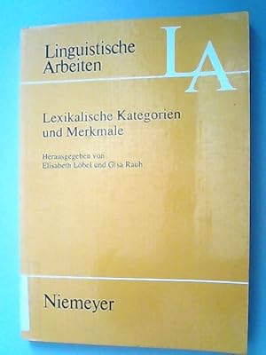 Bild des Verkufers fr Lexikalische Kategorien und Merkmale. (= Linguistische Arbeiten ; 366) zum Verkauf von Antiquariat Bookfarm