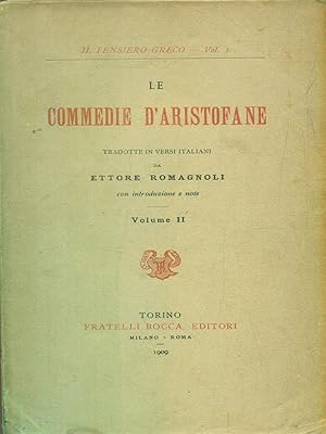 Bild des Verkufers fr Le commedie d'Aristofane. Volume II zum Verkauf von Librodifaccia