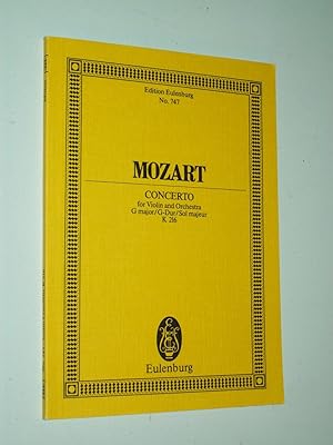 Seller image for Mozart: Concerto for Violin and Orchestra in G major, K216 [Edition Eulenburg No. 747] for sale by Rodney Rogers