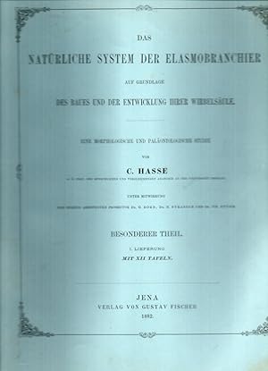Bild des Verkufers fr Das natrliche System der Elasmobranchier Besonderer Teil. I. zum Verkauf von Clivia Mueller