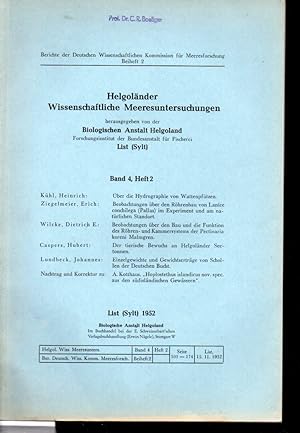 Helgoländer Wissenschaftliche Meeresuntersuchungen Band 4, Heft 2