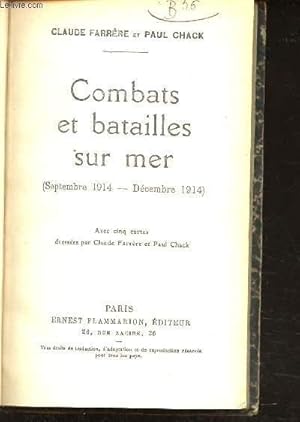 Image du vendeur pour Combats et batailles sur mer (septembre 1914 - dcembre 1914) - mis en vente par Le-Livre