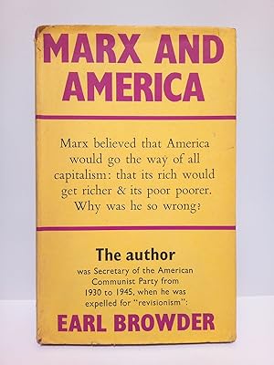 Bild des Verkufers fr Marx and Amrica: A study of the doctrine of impoverishment zum Verkauf von Librera Miguel Miranda
