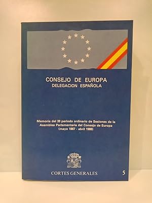 Bild des Verkufers fr Memoria de la Delegacin espaola en el Consejo de Europa (Mayo 1987 - Abril 1988) zum Verkauf von Librera Miguel Miranda