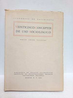 Bild des Verkufers fr Veinticinco conceptos de uso sociolgico zum Verkauf von Librera Miguel Miranda