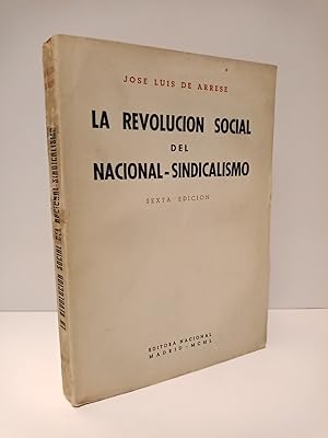 Imagen del vendedor de La Revolucin Social del Nacional-Sindicalismo a la venta por Librera Miguel Miranda