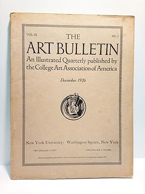 The Artr Bulletin. An Illustred Quarterly published by the College Art Association of América. Vo...