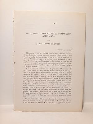Bild des Verkufers fr El 7, nmero mgico en el romancero asturiano zum Verkauf von Librera Miguel Miranda