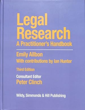 Image du vendeur pour Legal Research: a Practitioner's Handbook mis en vente par GreatBookPrices