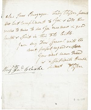 Bild des Verkufers fr FRAGMENT of an AUTOGRAPH LETTER SIGNED by the Irish politician JAMES AGAR, 1ST VISCOUNT CLIFDEN addressed to BRIGADIER GENERAL CLARKE. zum Verkauf von Blue Mountain Books & Manuscripts, Ltd.