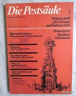Die Pestsäule - Monatsschrift für Literatur und Kulturpolitik - Nr. 3, November/Dezember 1972.