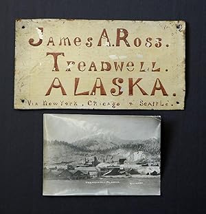 Metal Shipping Label for James A. Ross, Treadwell, Alaska and an Albumen Photograph of Treadwell,...