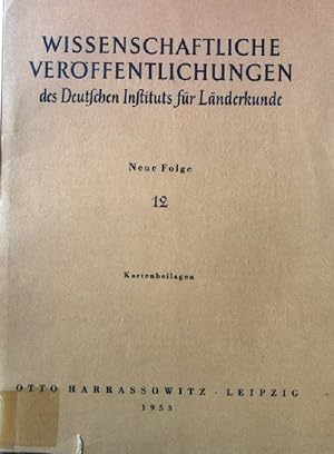 Imagen del vendedor de Wissenschaftliche Verffentlichungen des Deutschen Instituts fr Lnderkunde, Neue Folge, 12, Kartenbeilage a la venta por books4less (Versandantiquariat Petra Gros GmbH & Co. KG)