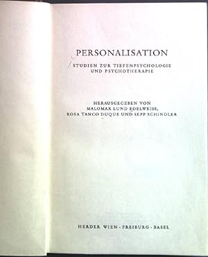 Imagen del vendedor de Personalisation: Studien zur Tiefenpsychologie und Psychotherapie. a la venta por books4less (Versandantiquariat Petra Gros GmbH & Co. KG)