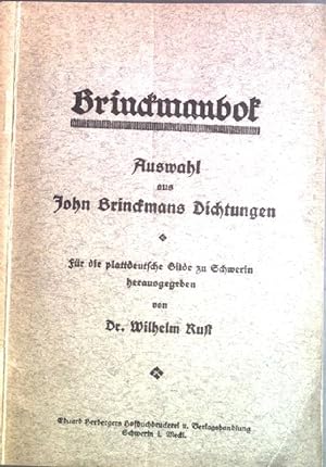 Seller image for Brinckmanbok: Auswahl aus John Brinckmans Dichtungen. for sale by books4less (Versandantiquariat Petra Gros GmbH & Co. KG)