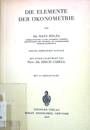 Bild des Verkufers fr Die Elemente der konometrie. zum Verkauf von books4less (Versandantiquariat Petra Gros GmbH & Co. KG)