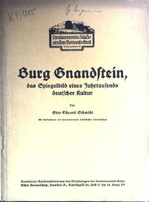 Imagen del vendedor de Burg Gnandstein, das Spiegelbild eines Jahrtausends deutscher Kultur. Erweiterter Sonderabdruck aus den Mitteilungen des Landesvereins Schsischer Heimatschutz, Heft 11 bis 12, Band XV a la venta por books4less (Versandantiquariat Petra Gros GmbH & Co. KG)