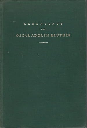 Imagen del vendedor de Abstammung und Lebenslauf von Oscar Adolph Reuther. Als Manuskript gedruckt. a la venta por Lewitz Antiquariat