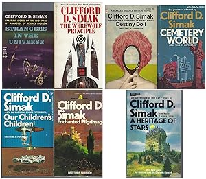 "CLIFFORD D. SIMAK" BOOKS 7 VOLUMES: Strangers in the Universe / The Werewolf Principle / Destiny...