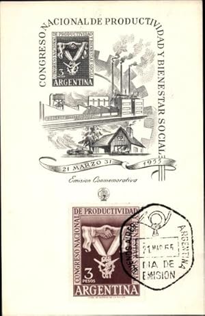 Briefmarken Ansichtskarte / Postkarte Buenos Aires Argentinien, Congresso Nacional de Productivid...