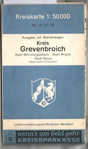 Kreiskarte [Nordrhein-Westfalen]; Teil: Ausgabe mit Wanderwegen. 1 : 50 000, Nr. 15, 17-19. Kreis...
