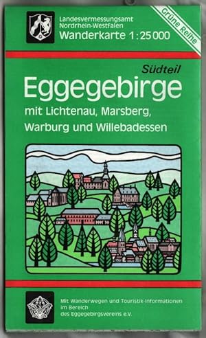 Wanderkarte Eggegebirge, Südteil : mit Lichtenau, Marsberg, Warburg und Willebadessen. Maßstab 1 ...