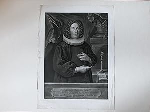 Hüftbild nach Halbrechts. Unterhalb Legende. Prediger (1667-1742)