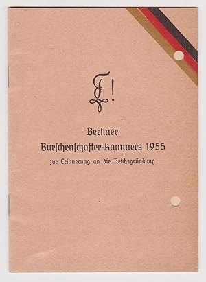 Berliner Burschenschafter-Kommers zur Erinnerung an die Reichsgründung am 18. Januar 1955 im Fest...